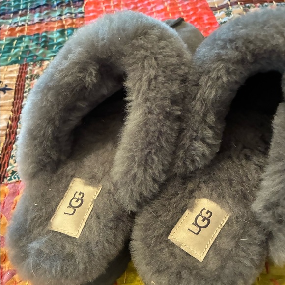 UGG Charcoal Plush Slippers - Picture 2 of 11